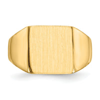 14k 11.0x11.5mm Open Back Signet Ring-RS364