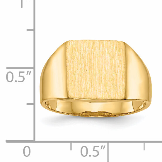 14k 11.0x11.5mm Open Back Signet Ring-RS364