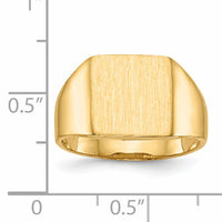14k 11.0x11.5mm Open Back Signet Ring-RS364