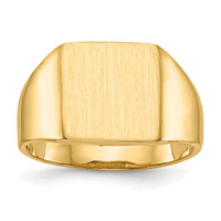 14k 11.0x11.5mm Open Back Signet Ring-RS364