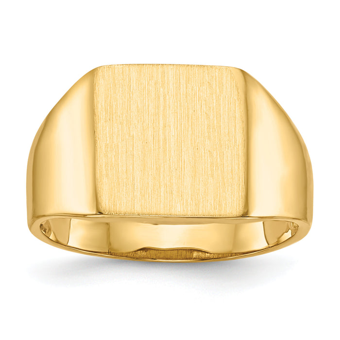 14k 11.0x11.5mm Open Back Signet Ring-RS364