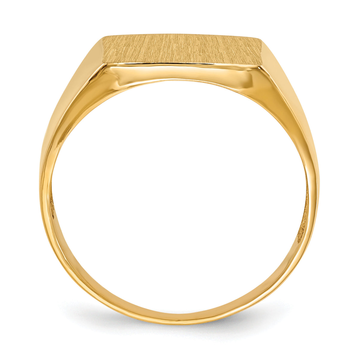 14k 13.0x13.0mm Open Back Mens Signet Ring-RS365