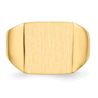 14k 13.0x13.0mm Open Back Mens Signet Ring-RS365