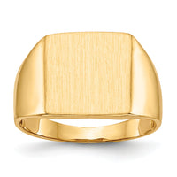 14k 13.0x13.0mm Open Back Mens Signet Ring-RS365