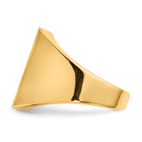 14k 15.5x17.5mm Open Back Mens Signet Ring-RS366