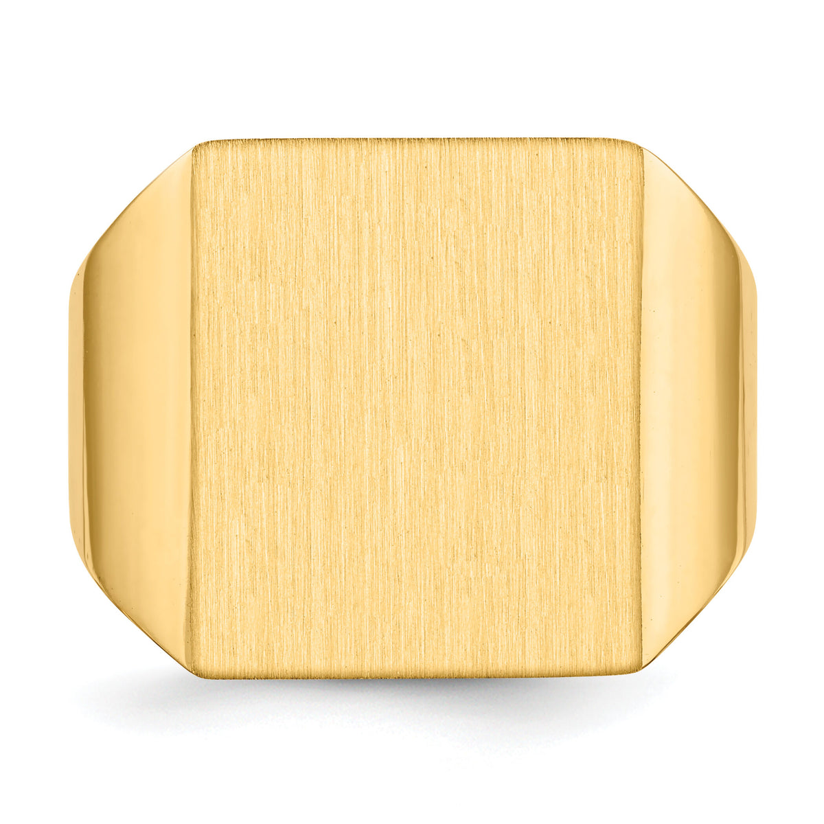 14k 15.5x17.5mm Open Back Mens Signet Ring-RS366