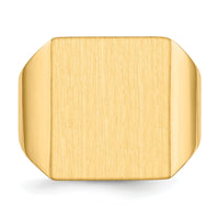 14k 15.5x17.5mm Open Back Mens Signet Ring-RS366