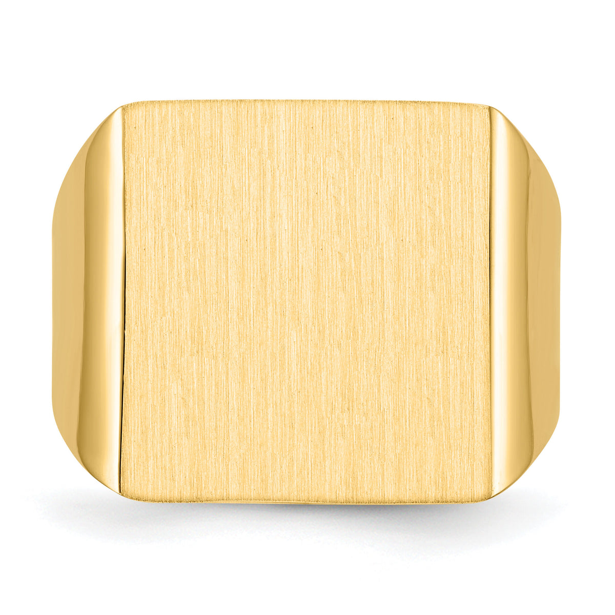14k 16.5x17.5mm Open Back Mens Signet Ring-RS367