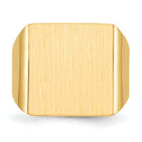 14k 16.5x17.5mm Open Back Mens Signet Ring-RS367