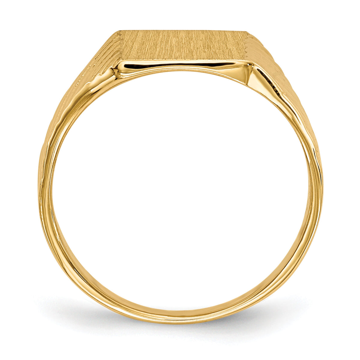 14k 8.0x9.5mm Closed Back Signet Ring-RS369