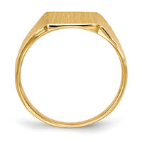 14k 8.0x9.5mm Closed Back Signet Ring-RS369