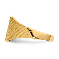 14k 8.0x9.5mm Closed Back Signet Ring-RS369