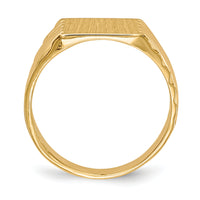 14k 9.0x9.0mm Closed Back Signet Ring-RS370