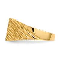 14k 9.0x9.0mm Closed Back Signet Ring-RS370