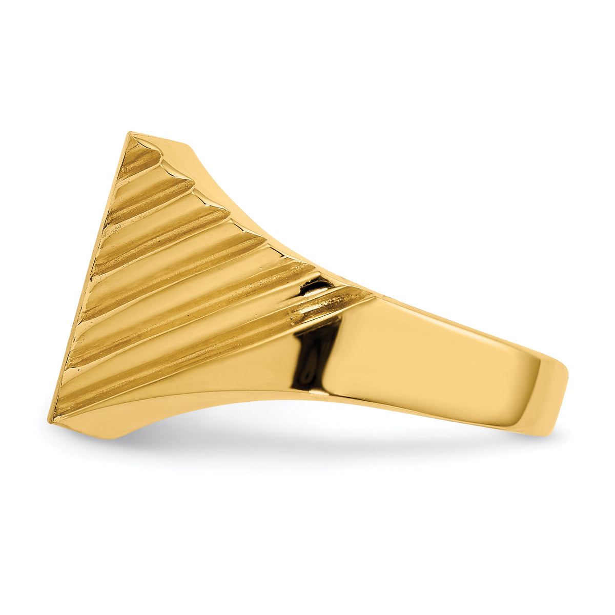 14k 13.0x13.0mm Closed Back Mens Signet Ring-RS371