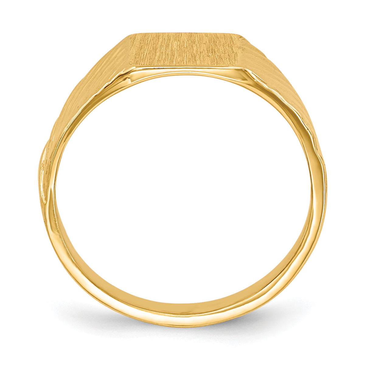 14k 8.0x6.5mm Open Back Child's Signet Ring-RS372