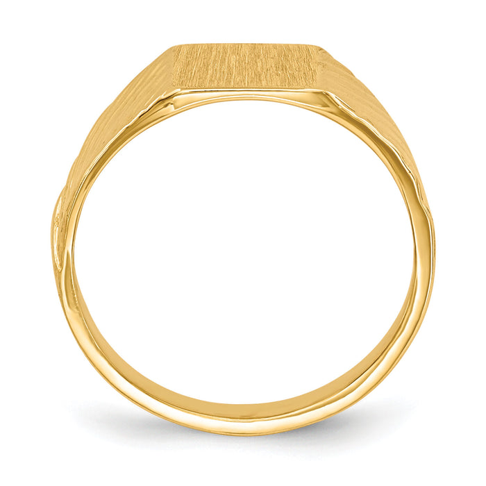 14k 8.0x6.5mm Open Back Child's Signet Ring-RS372