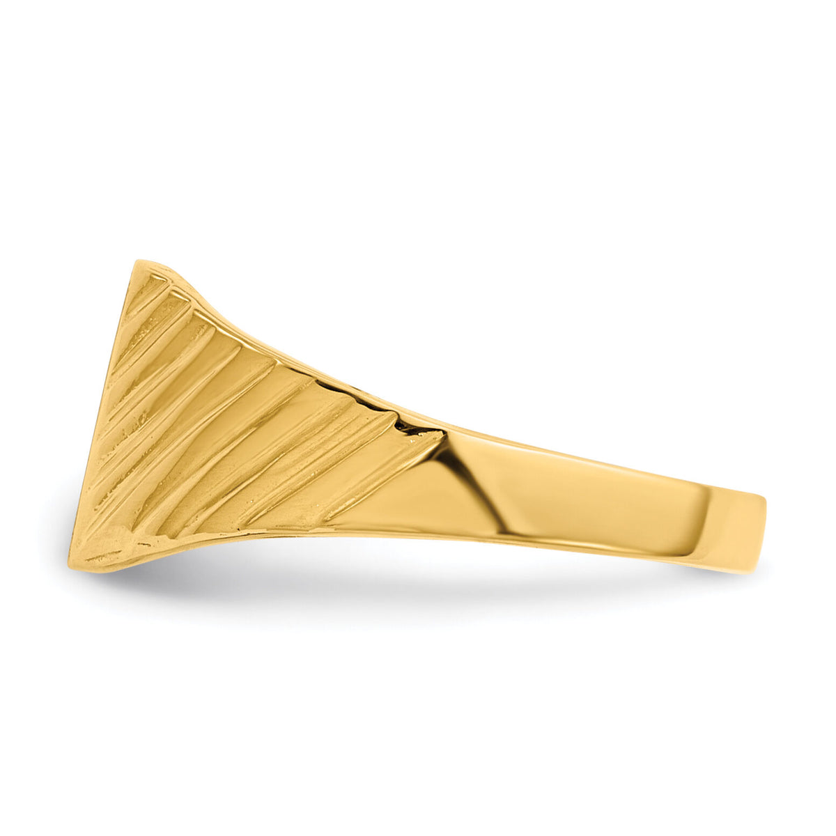 14k 8.0x6.5mm Open Back Child's Signet Ring-RS372