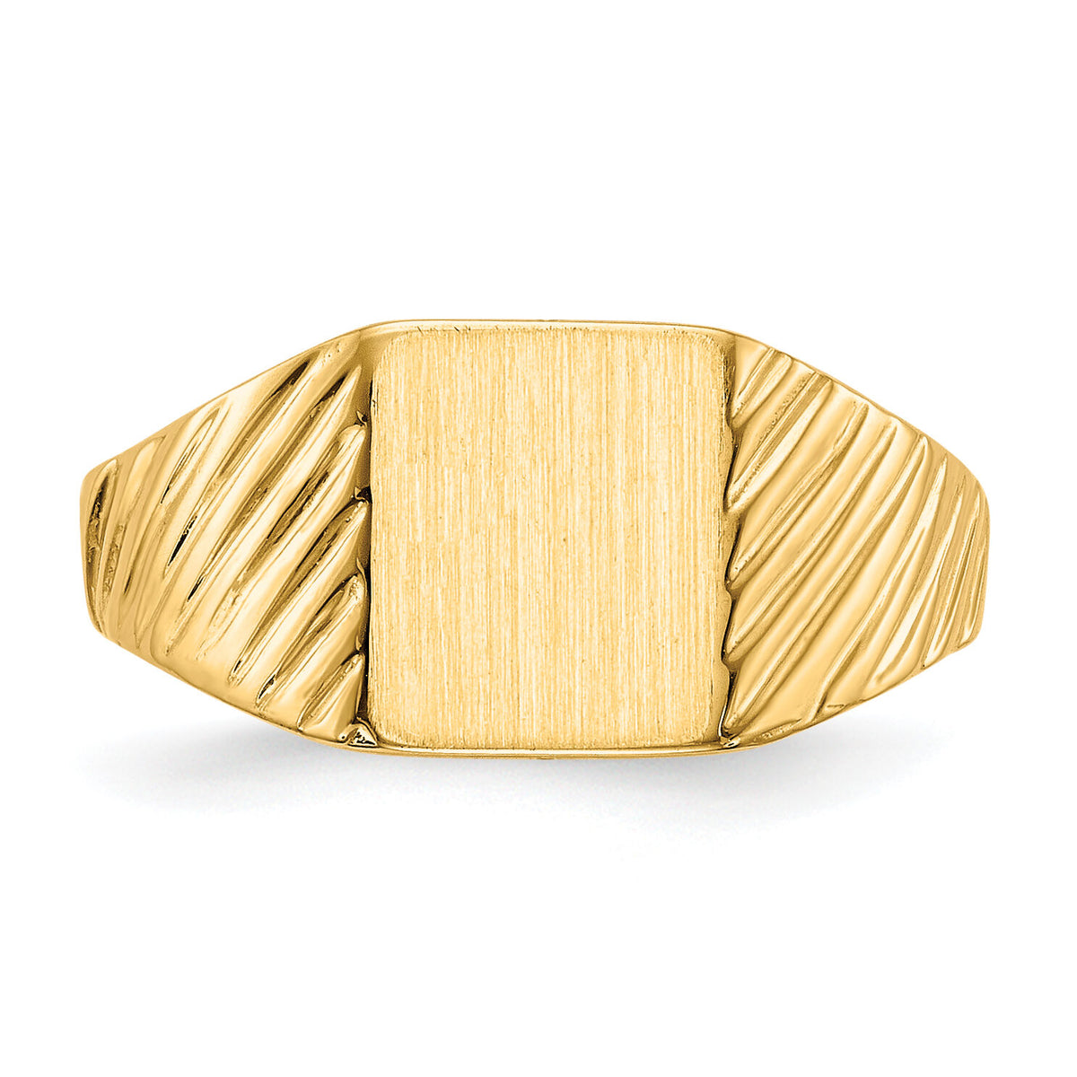 14k 8.0x6.5mm Open Back Child's Signet Ring-RS372