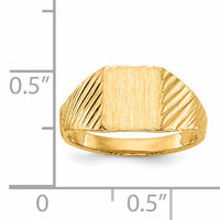 14k 8.0x6.5mm Open Back Child's Signet Ring-RS372