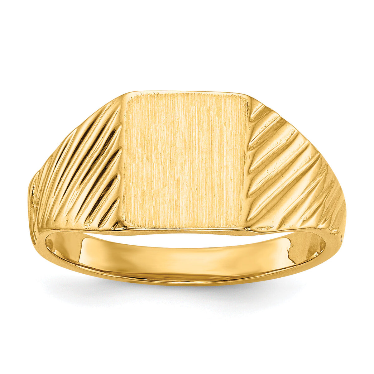 14k 8.0x6.5mm Open Back Child's Signet Ring-RS372