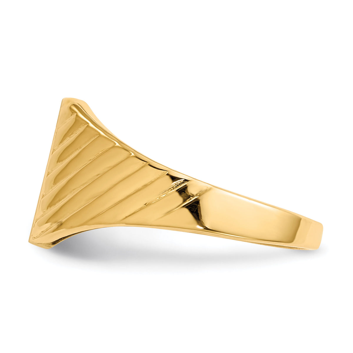 14k 8.0x9.5mm Open Back Signet Ring-RS373