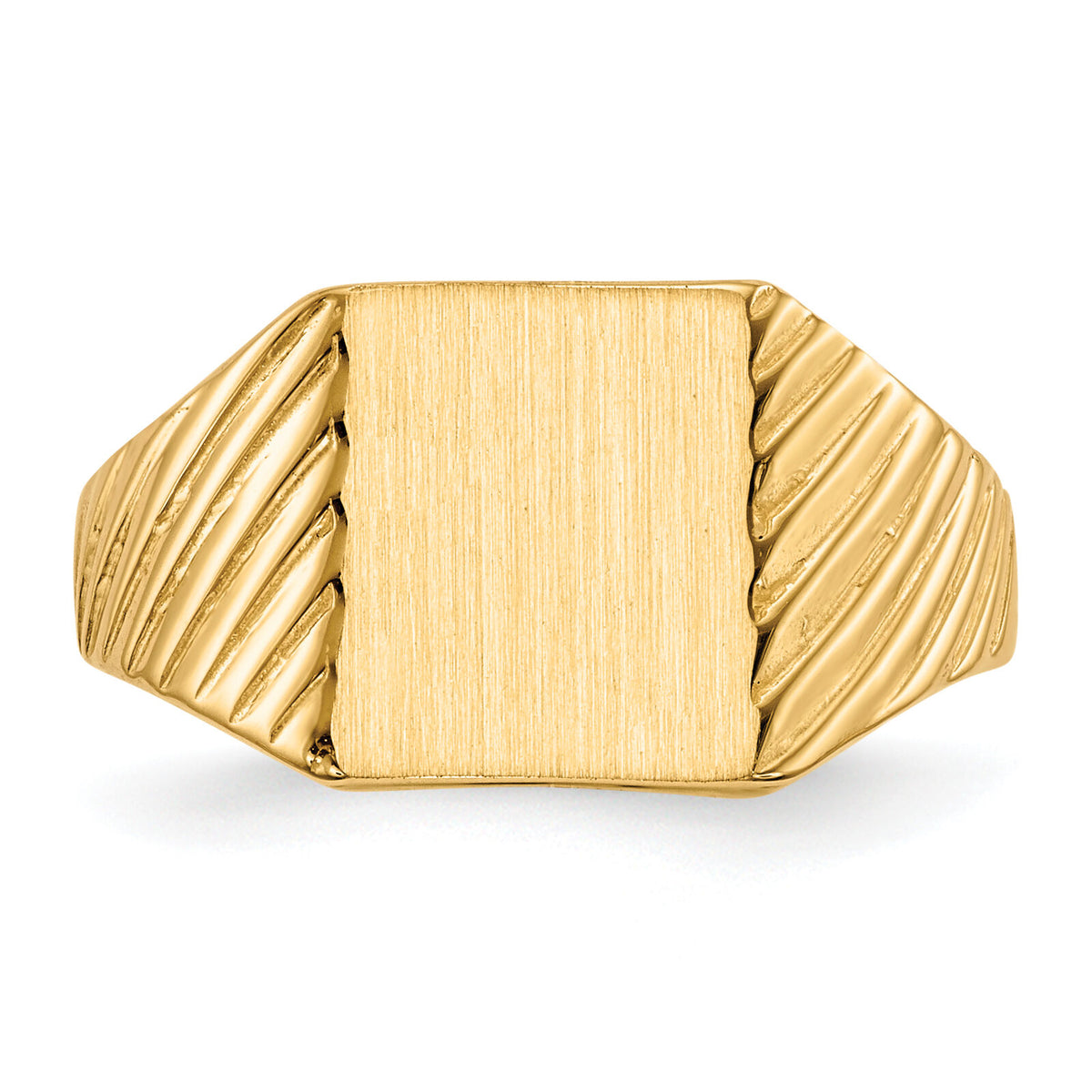 14k 8.0x9.5mm Open Back Signet Ring-RS373