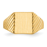 14k 8.0x9.5mm Open Back Signet Ring-RS373