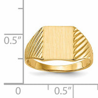 14k 8.0x9.5mm Open Back Signet Ring-RS373