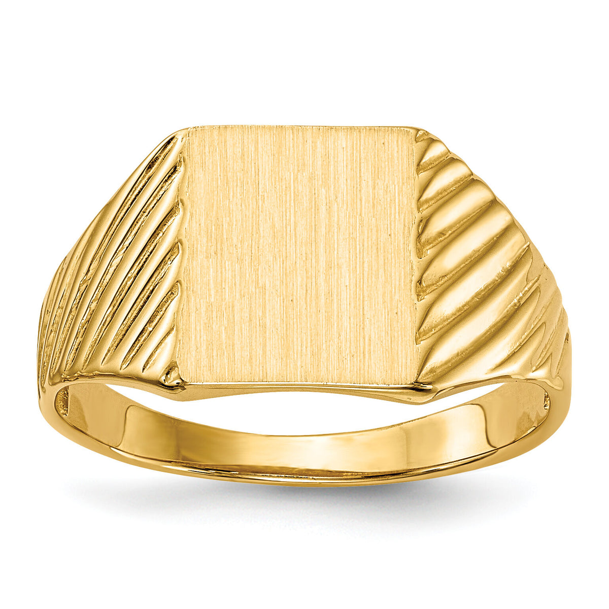 14k 8.0x9.5mm Open Back Signet Ring-RS373