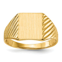 14k 8.0x9.5mm Open Back Signet Ring-RS373