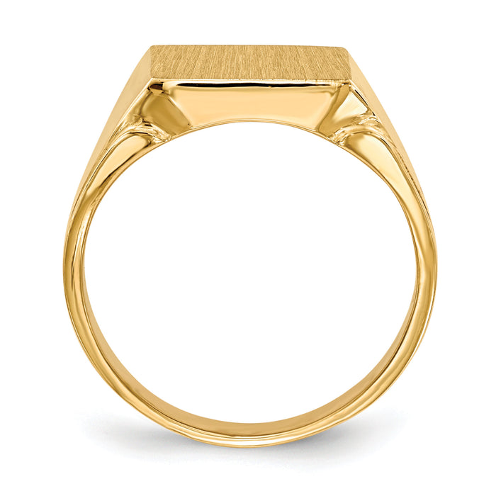 14k 12.0x12.0mm Open Back Mens Signet Ring-RS376