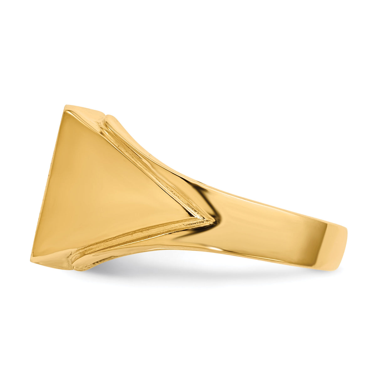 14k 12.0x12.0mm Open Back Mens Signet Ring-RS376