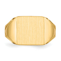 14k 12.0x12.0mm Open Back Mens Signet Ring-RS376