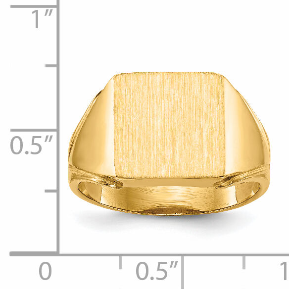14k 12.0x12.0mm Open Back Mens Signet Ring-RS376