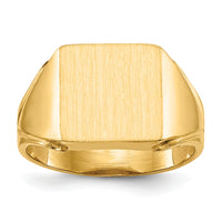 14k 12.0x12.0mm Open Back Mens Signet Ring-RS376