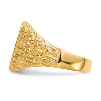 14k 13.5x13.5mm Closed Back Mens Signet Ring-RS384