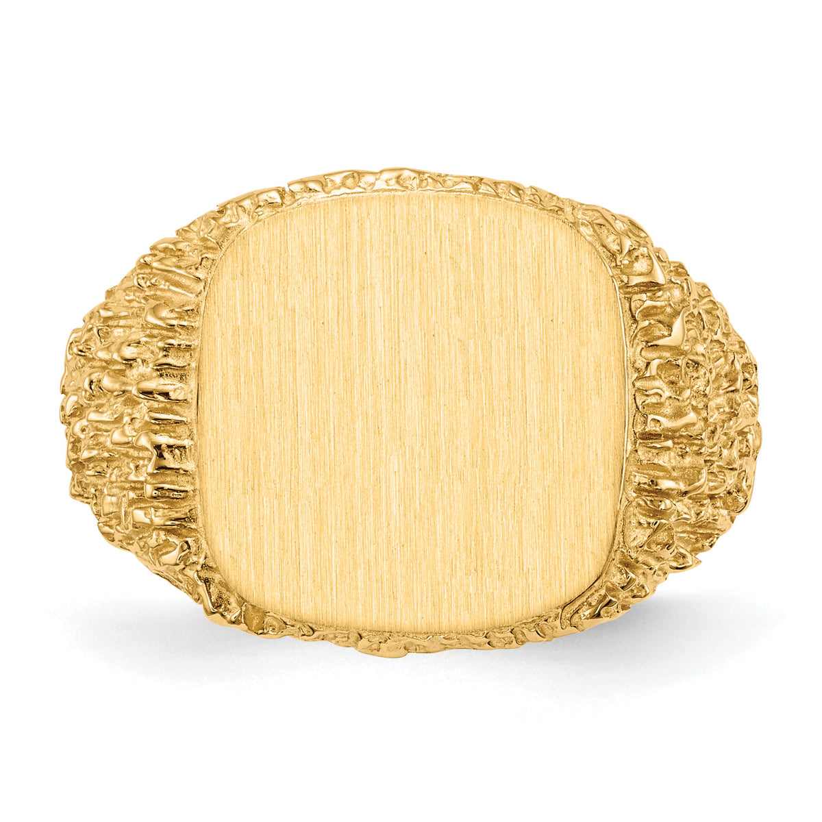 14k 13.5x13.5mm Closed Back Mens Signet Ring-RS384