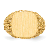 14k 13.5x13.5mm Closed Back Mens Signet Ring-RS384