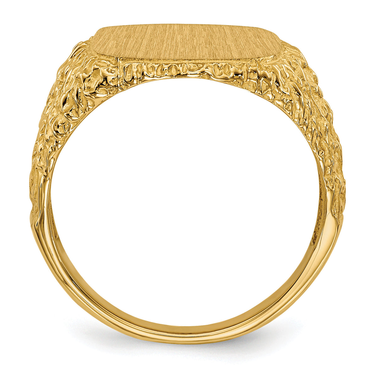 14k 13.5x13.5mm Open Back Mens Signet Ring-RS385