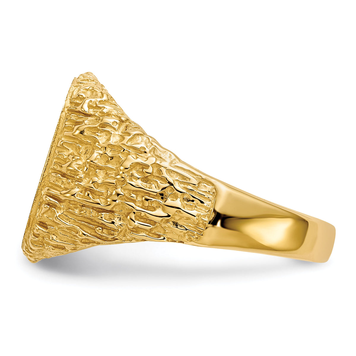 14k 13.5x13.5mm Open Back Mens Signet Ring-RS385
