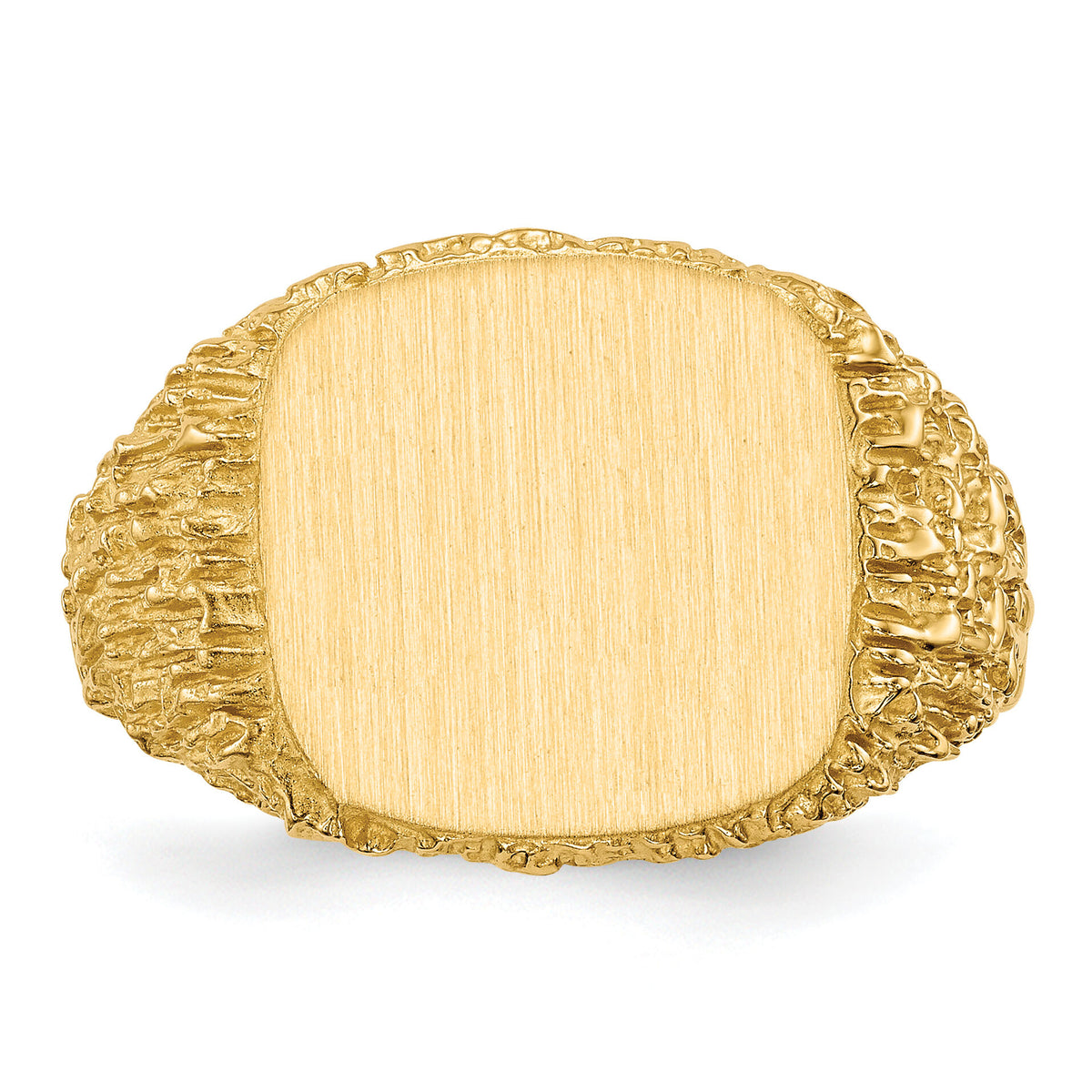 14k 13.5x13.5mm Open Back Mens Signet Ring-RS385