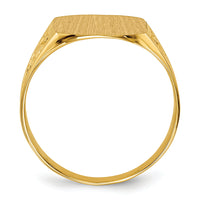 14k 14.0x12.5mm Closed Back Mens Signet Ring-RS387