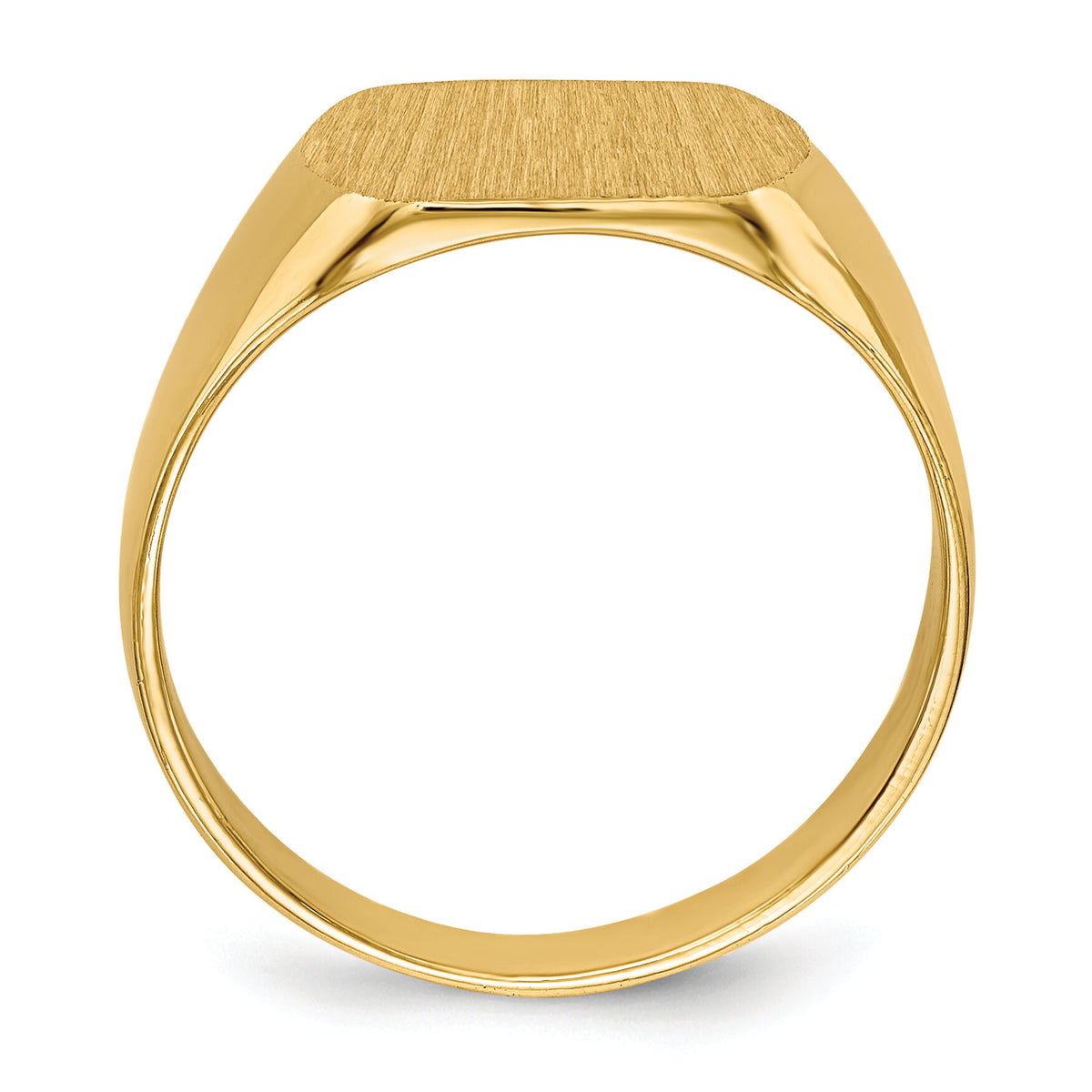 14k 12.0x10.5mm Closed Back Signet Ring-RS389