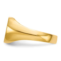 14k 12.0x10.5mm Closed Back Signet Ring-RS389