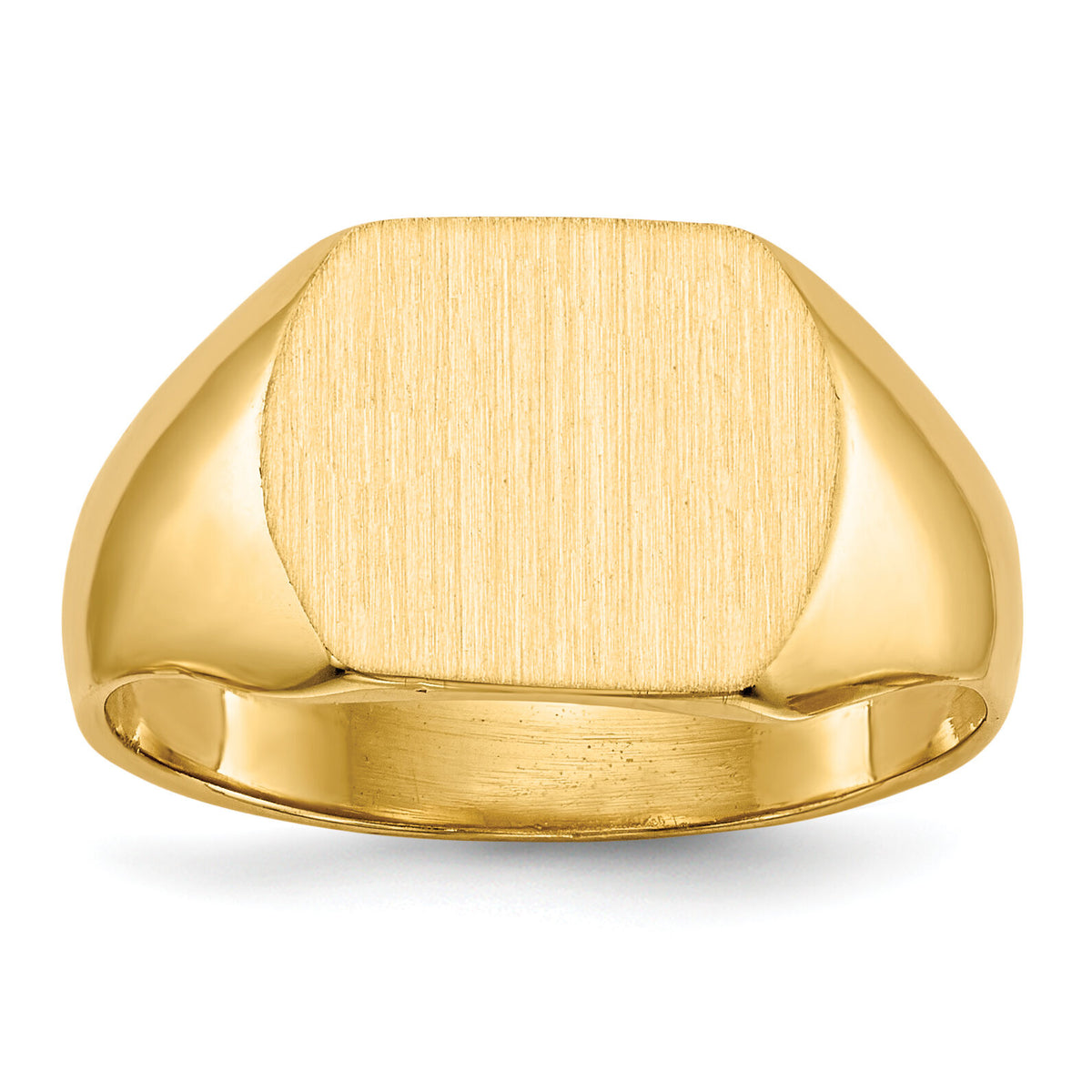 14k 12.0x10.5mm Closed Back Signet Ring-RS389