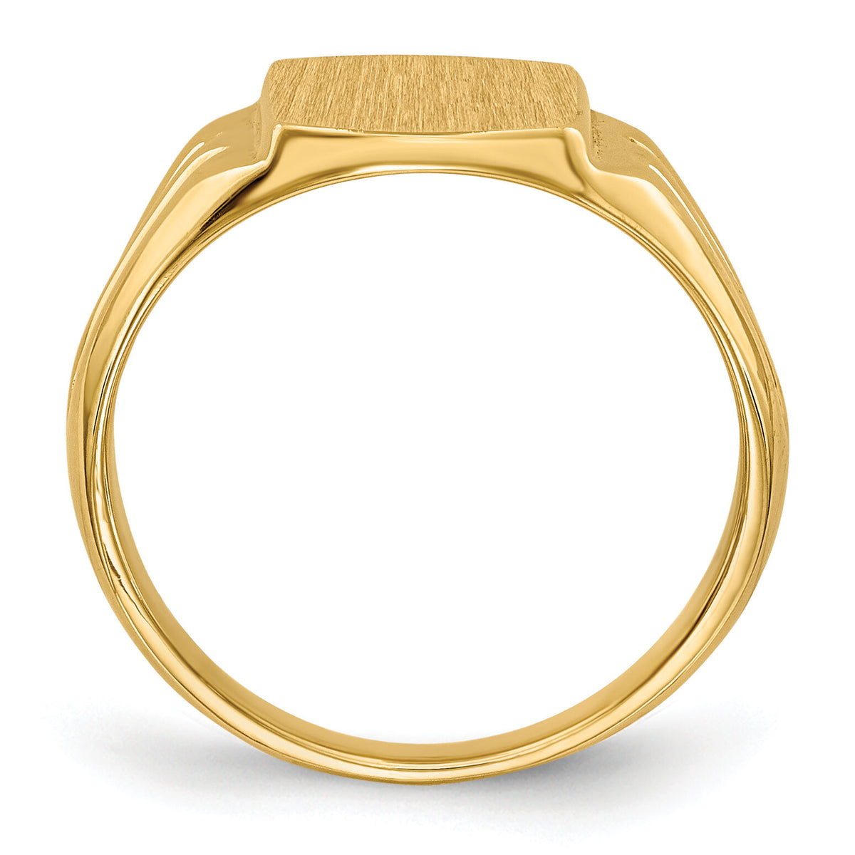 14k 8.5x10.5mm Closed Back Signet Ring-RS390