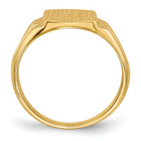 14k 8.5x10.5mm Closed Back Signet Ring-RS390