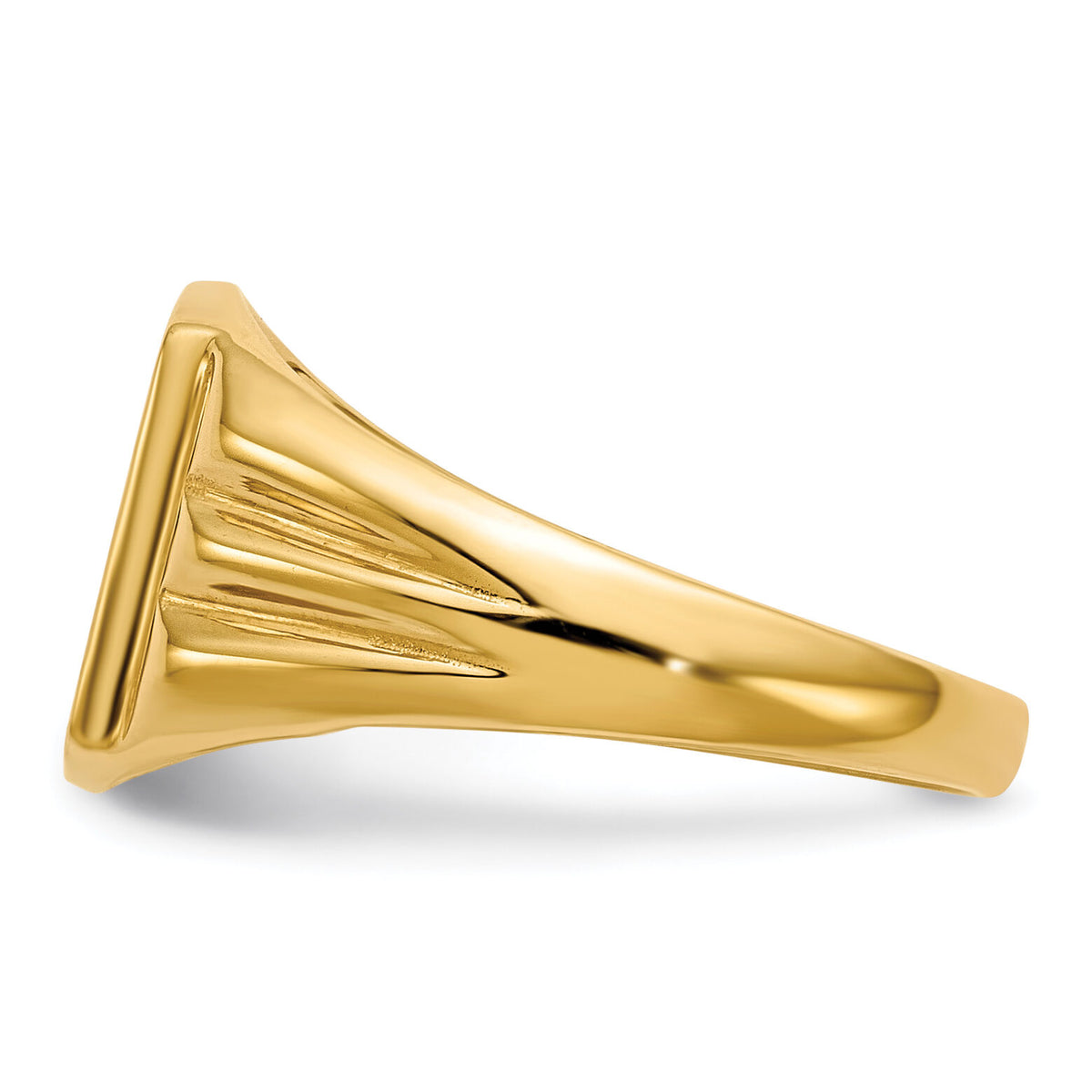 14k 8.5x10.5mm Closed Back Signet Ring-RS390