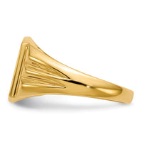 14k 8.5x10.5mm Closed Back Signet Ring-RS390